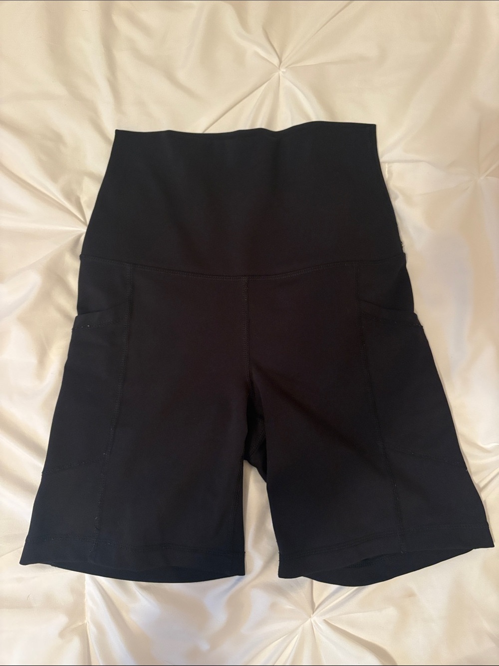 High-Waist Black Women’s Active Shorts
